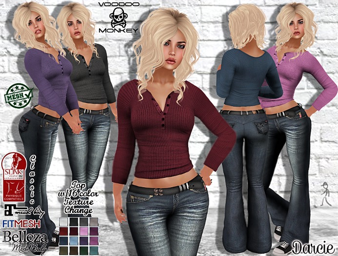 Darcie - Complete Mesh Outfit ::VoodooMonkey::