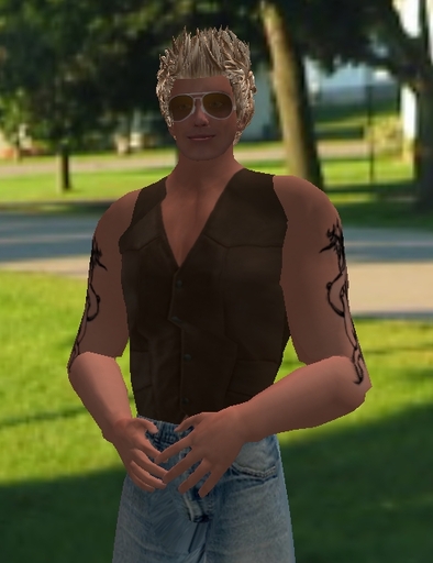 brown leather vest