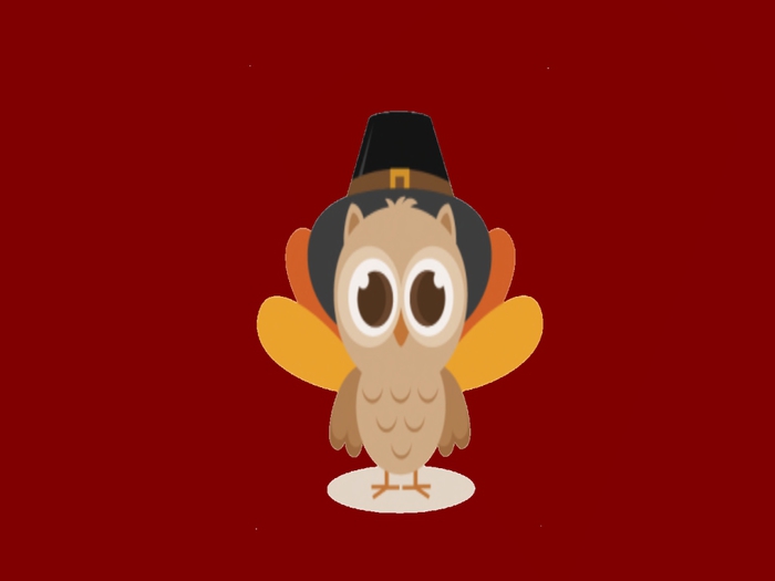 Thanksgiving Pilgrim Owl