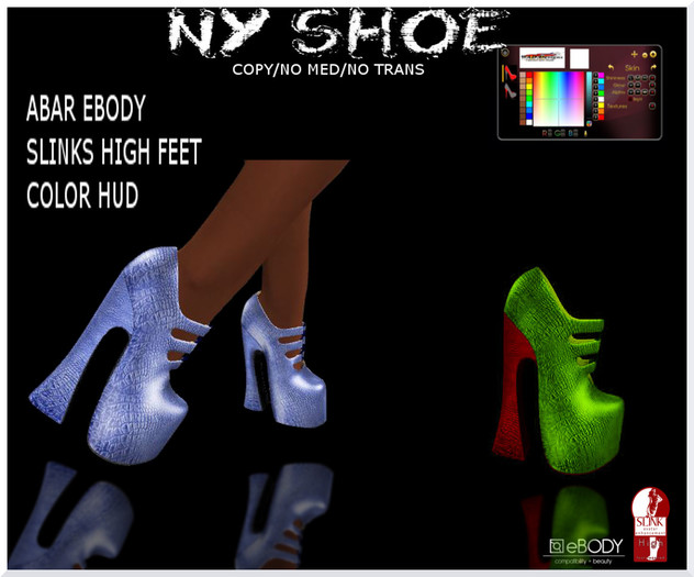 CAUSTIC BLACK SLINKS HIGH FEET