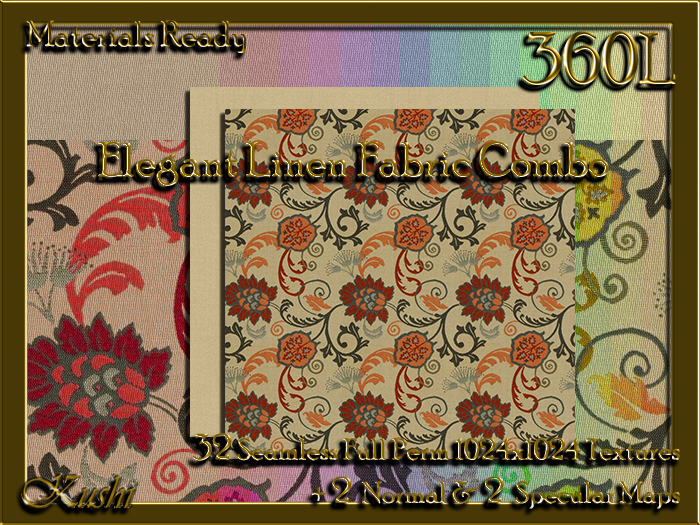 Elegant Linen Fabric Combo Seamless Textures Materials Ready Full Perms 1024x1024