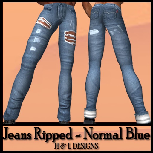 HD Jeans Ripped - Normal Blue (Boxed) 3