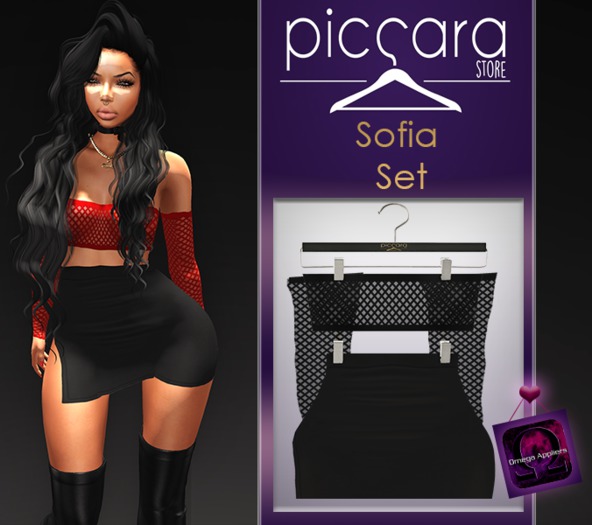 - piccara - :: Sofia Set- Black