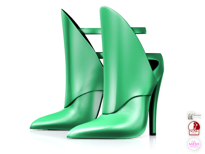 Garbaggio // Pointed Booties - Teal