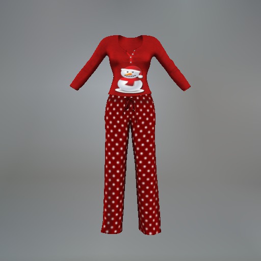 Red Snowman Mesh Pajamas box
