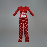 Red Snowman Mesh Pajamas