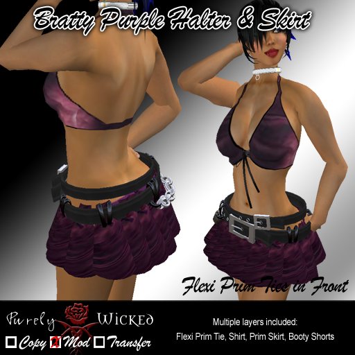 SSC Bratty Purple Halter & Mini
