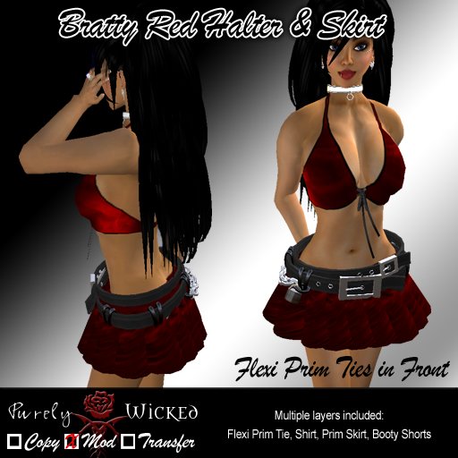 SSC Bratty Red Halter & Mini
