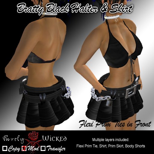 SSC Bratty Black Halter & Mini