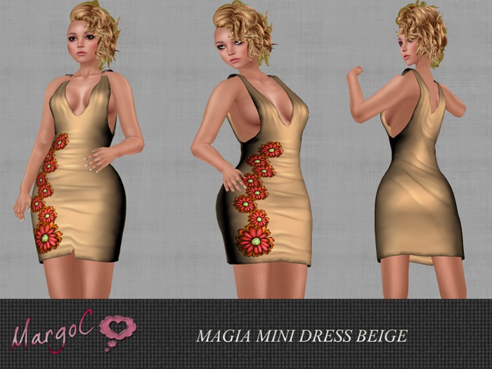 DEMO MAGIA MINI DRESS BEIGE- MargoC