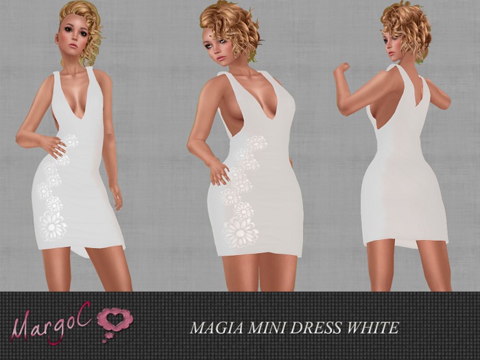 DEMO MAGIA MINI DRESS WHITE- MargoC
