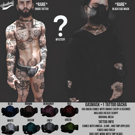 { Speakeasy } Gas Mask burgundy