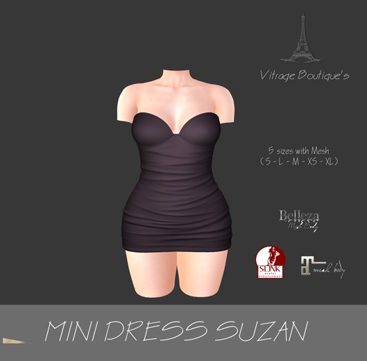 (Vitrage Boutique's) Mini Dress Suzan - (PURPLE)