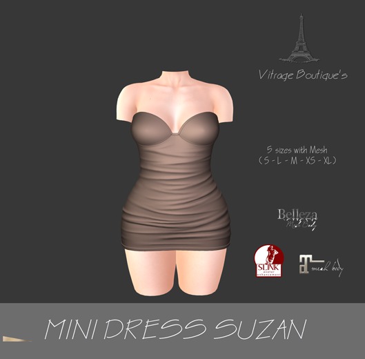 (Vitrage Boutique's) Mini Dress Suzan - (CREAM)