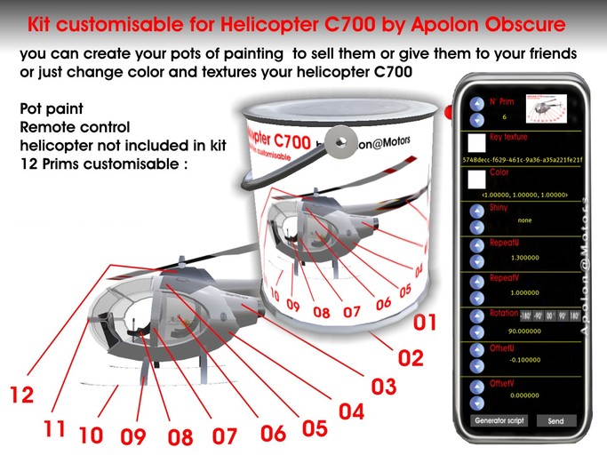 kit custom for Helico C700 Apolon@Motors V1.3