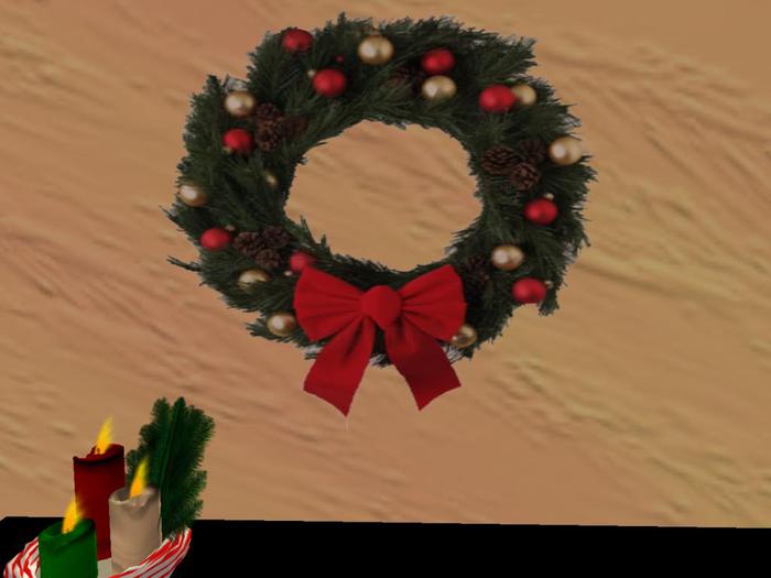 Christmas Red Bow Wreath
