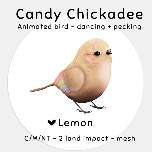 +Half-Deer+ Candy Chickadee Bird [Lemon]