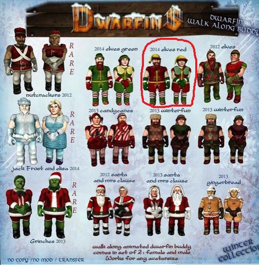 Second Life Marketplace Dwarfin Walk A Long Red Elves