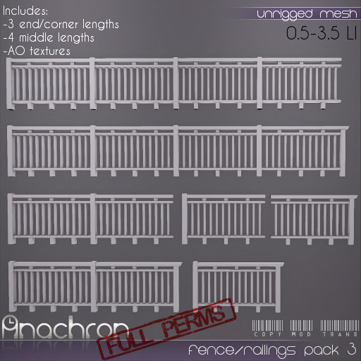 Anachron Full Perms - Railing Set 3