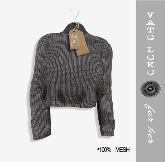 [Vato Loko] Crop Top (F) - Diva - WHITE  MESH* 