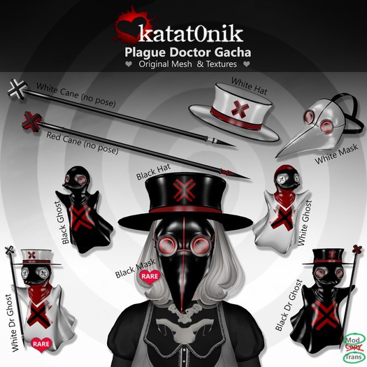 (wear) *katat0nik* (white dr ghost) Plague Doctor Gacha RARE