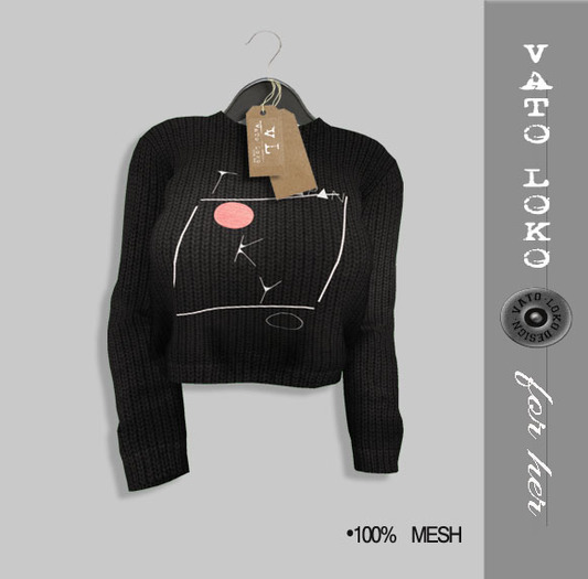 [Vato Loko] Crop Top (F) - Diva - WHITE  MESH* 