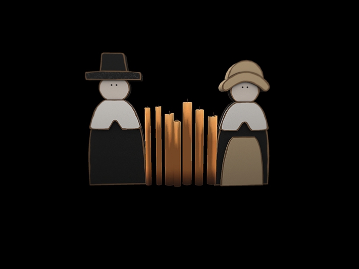 Thanksgiving Pilgrim Candle