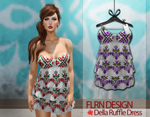 [FLRN] Della Ruffle Dress Purple