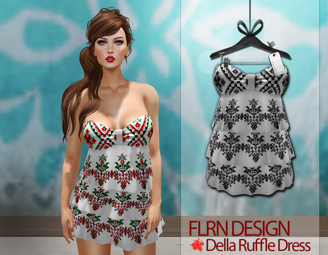 [FLRN] Della Ruffle Dress Black