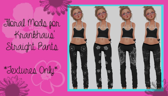 Straight Cut Pants - Floral