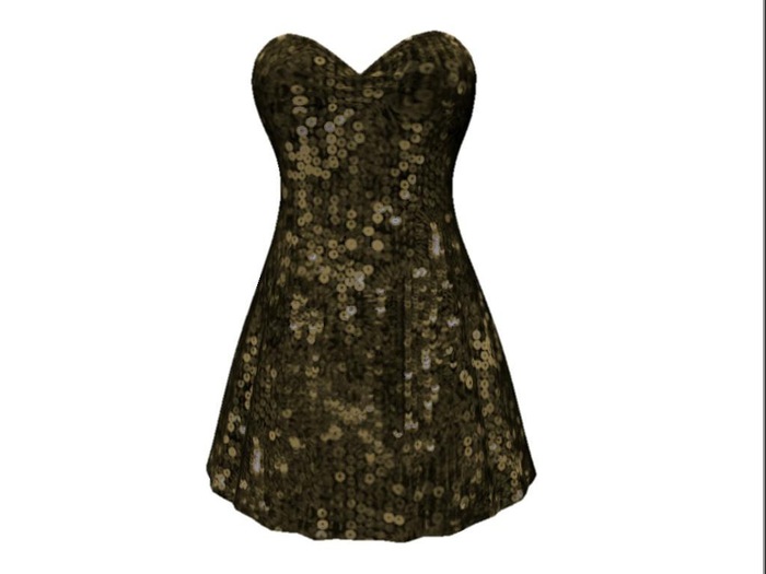 Sarah Dress Sparkly Gold
