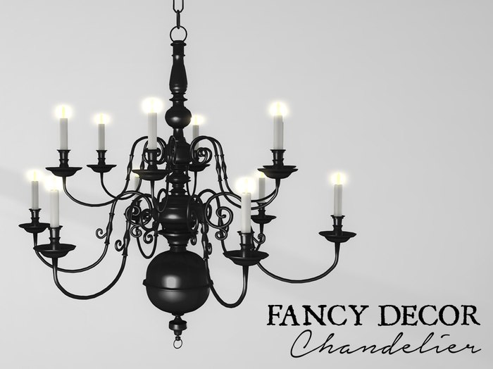 Fancy Decor: Classic Chandelier (black)