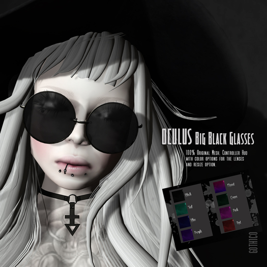 Goth1c0: Oculus Round Big Glasses