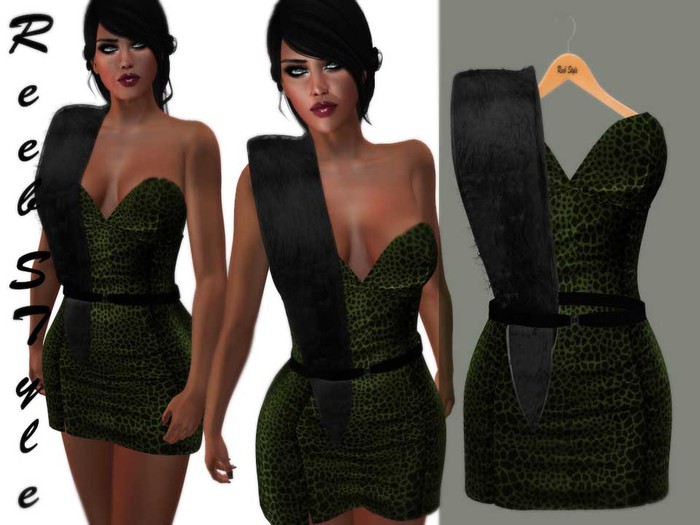201-Reeb STyle Fox Green Dress