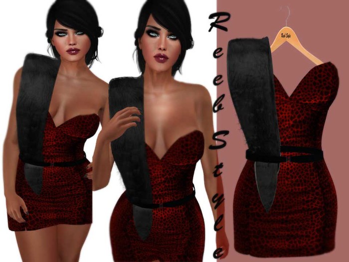 200-Reeb sTyle Red Fox Dress