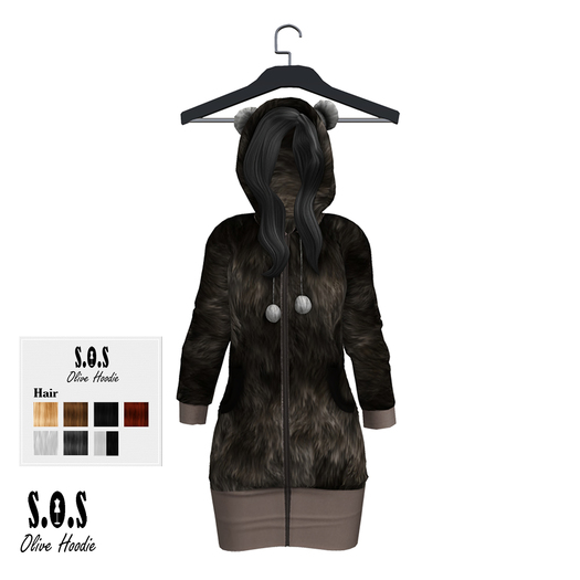 [S.O.S] Olive Hoodie - Wolf