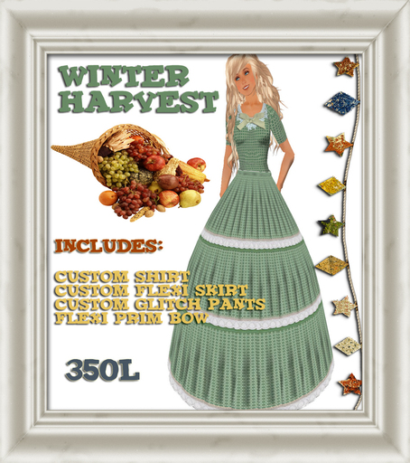 Shabby Chic Winter Harvest Country Western Victorian Prairie Vintage Dress