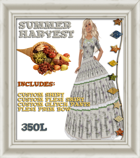Shabby Chic Summer Harvest Country Western Victorian Prairie Vintage Dress