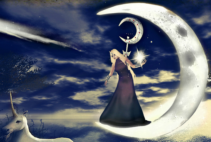 Moon Stand 1, Single Pose Set With Moon Box