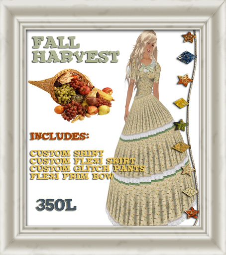 Shabby Chic Fall Country Western Victorian Prairie Vintage Harvest Dress