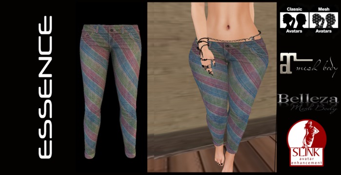 :ESSENCE: Skinny  JEANS RAINBOW