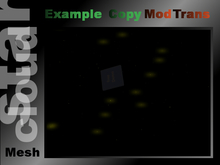 Mesh cloud wirth approx 120 small shimmering stars in soft motion. Demo