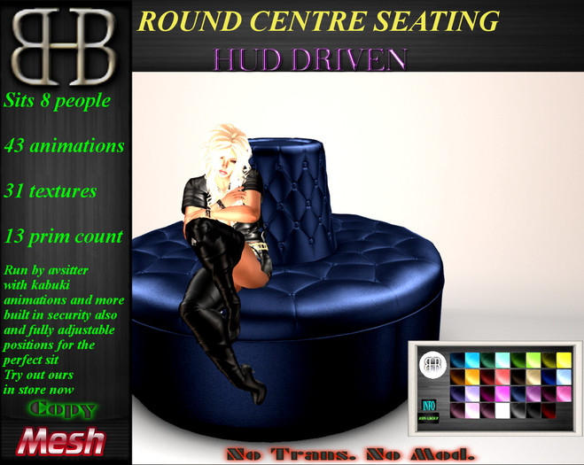 !!BHB!! ROUND CENTRE SEATING CHAIR FOR 8 (ADD)