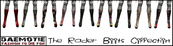 *Daemotie* Rader Boots - FatPack! - Non Rigged