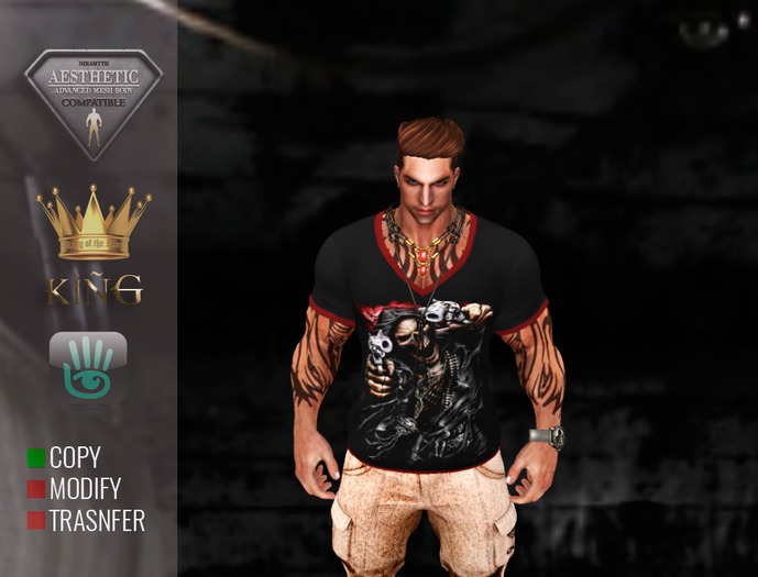 [KING Love ROCK #023] Shirt for man Rock