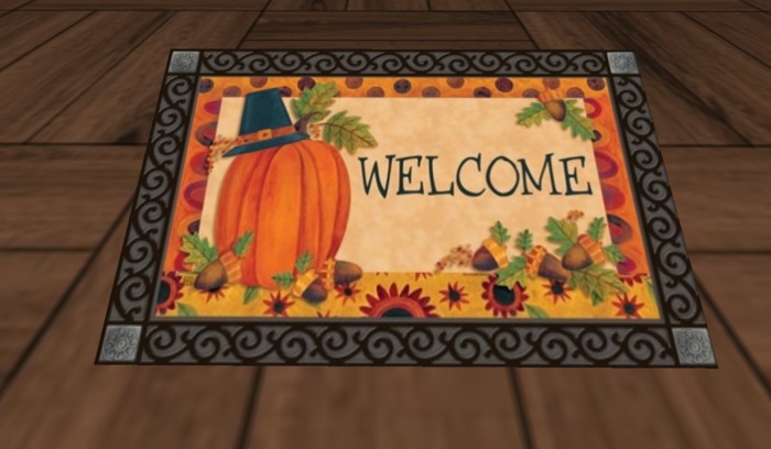 Pumkin Pilgrim Welcome Mat