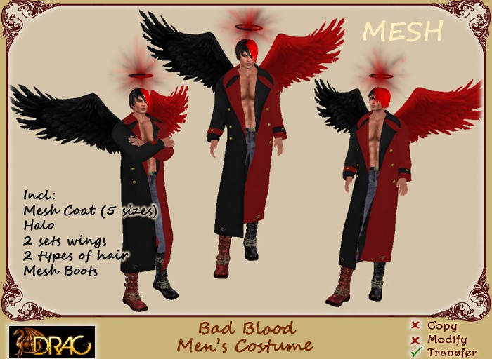 [Drac] Good n Bad (Black n White) Womens Costume