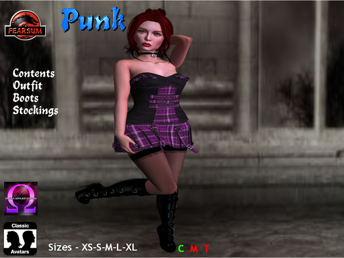 [F] Punk Outfit Fuschia