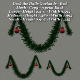 Deck the Halls Garland Red Lge Med & Sm