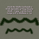 Deck the Halls Garland & Hearts 2 Lge & Med